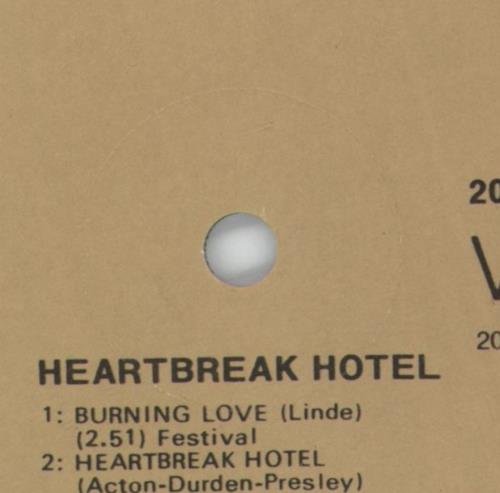 Elvis Presley Heartbreak Hotel 7" vinyl single (7 inch record / 45) Australian ELV07HE887552
