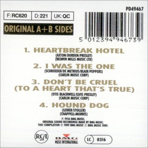Elvis Presley Heartbreak Hotel 3" CD single (CD3) German ELVC3HE92755