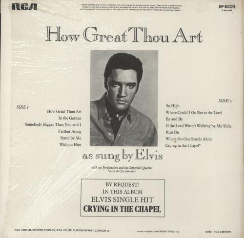 Elvis Presley How Great Thou Art - laminated - Shrink vinyl LP album (LP record) UK ELVLPHO875457