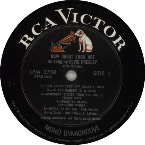 Elvis Presley How Great Thou Art vinyl LP album (LP record) US ELVLPHO209553