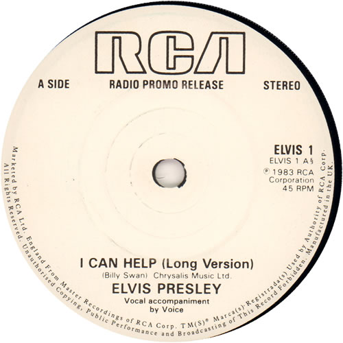 Elvis Presley I Can Help 7" vinyl single (7 inch record / 45) UK ELV07IC71187
