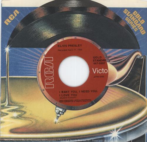 Elvis Presley I Want You, I Need You, I Love You 7" vinyl single (7 inch record / 45) US ELV07IW877766