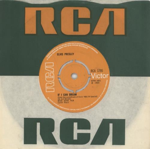 Elvis Presley If I Can Dream 7" vinyl single (7 inch record / 45) UK ELV07IF877770