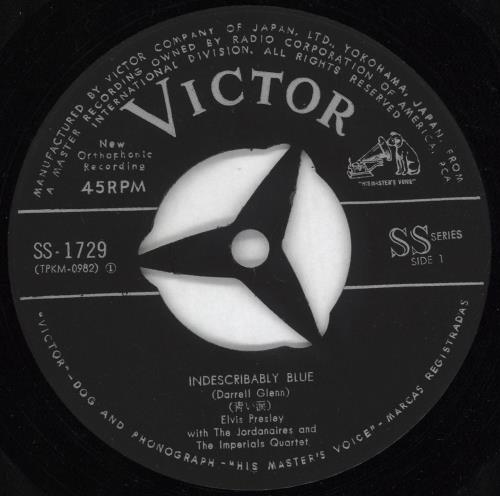 Elvis Presley Indescribably Blue 7" vinyl single (7 inch record / 45) Japanese ELV07IN730075