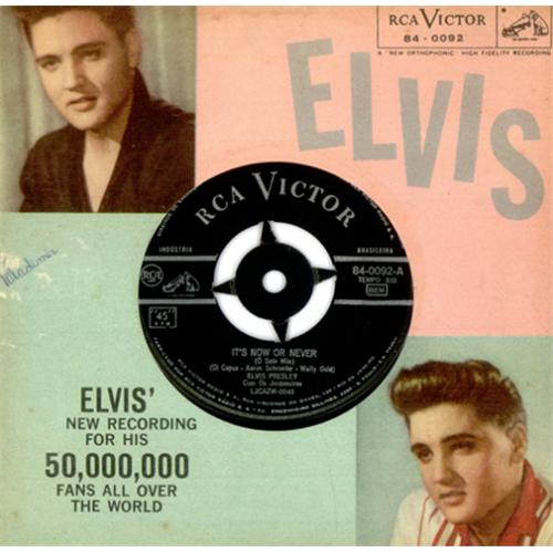 Elvis Presley It's Now Or Never 7" vinyl single (7 inch record / 45) Brazilian ELV07IT419025
