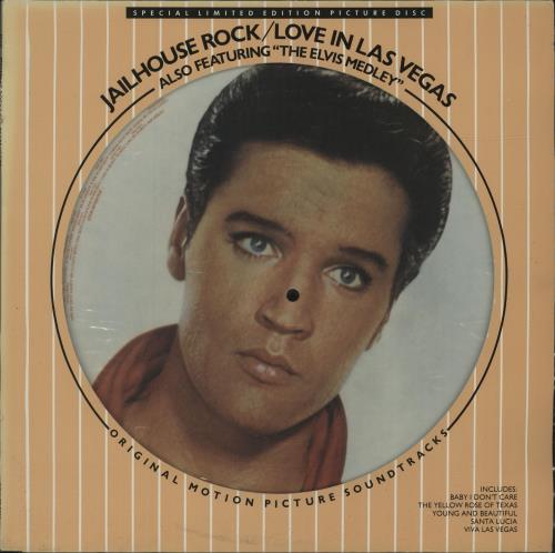 Elvis Presley Jailhouse Rock/ Love In Las Vegas picture disc LP (vinyl picture disc album) UK ELVPDJA64719