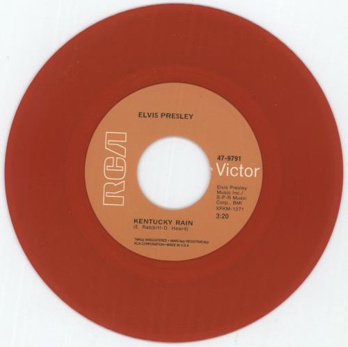 Elvis Presley Kentucky Rain 7" vinyl single (7 inch record / 45) US ELV07KE889885