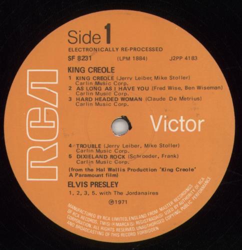 Elvis Presley King Creole - Matte vinyl LP album (LP record) UK ELVLPKI369479