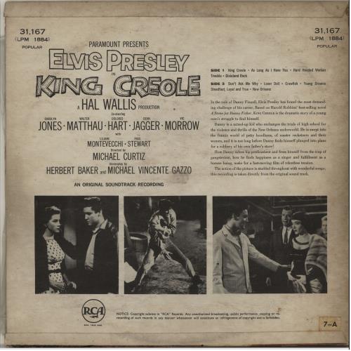 Elvis Presley King Creole vinyl LP album (LP record) South African ELVLPKI648294