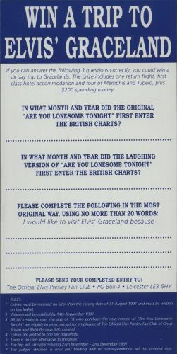 Elvis Presley Live In Las Vegas 12" vinyl single (12 inch record / Maxi-single) UK ELV12LI82603