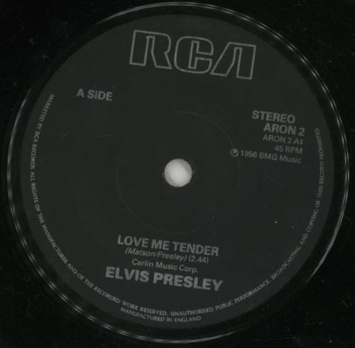 Elvis Presley Love Me Tender 7" vinyl single (7 inch record / 45) UK ELV07LO294700