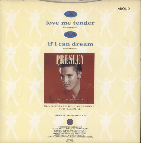 Elvis Presley Love Me Tender 7" vinyl single (7 inch record / 45) UK ELV07LO294700