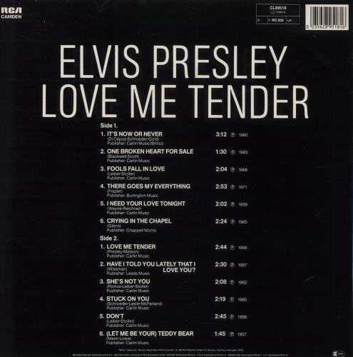 Elvis Presley Love Me Tender vinyl LP album (LP record) UK ELVLPLO375024