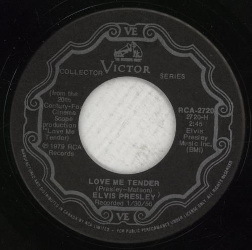 Elvis Presley Love Me Tender 7" vinyl single (7 inch record / 45) Canadian ELV07LO378588