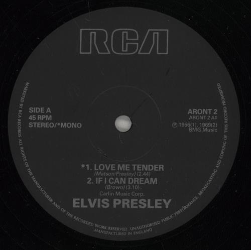 Elvis Presley Love Me Tender 12" vinyl single (12 inch record / Maxi-single) UK ELV12LO47426