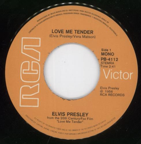 Elvis Presley Love Me Tender 7" vinyl single (7 inch record / 45) Dutch ELV07LO891031