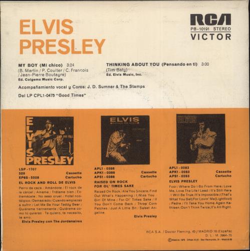 Elvis Presley Mi Chico 7" vinyl single (7 inch record / 45) Spanish ELV07MI588317