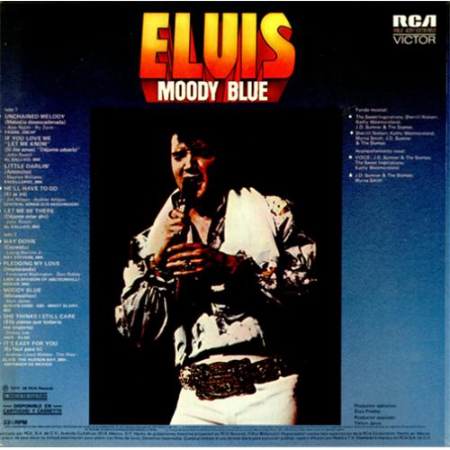 Elvis Presley Moody Blue vinyl LP album (LP record) Mexican ELVLPMO414003