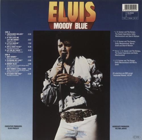Elvis Presley Moody Blue vinyl LP album (LP record) German ELVLPMO863668