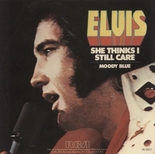 Elvis Presley Moody Blue 7" vinyl single (7 inch record / 45) US ELV07MO891038