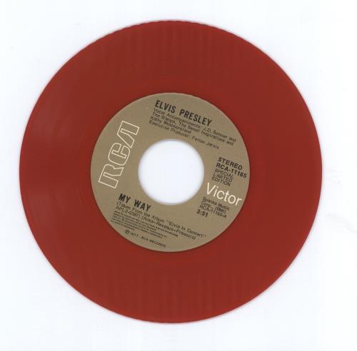 Elvis Presley My Way - Red Vinyl 7" vinyl single (7 inch record / 45) Canadian ELV07MY69701