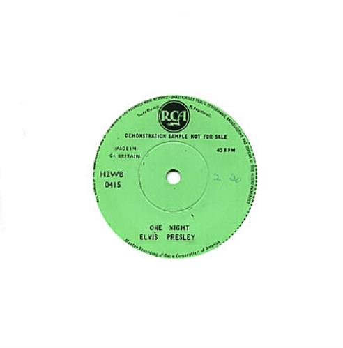Elvis Presley One Night / I Got Stung 7" vinyl single (7 inch record / 45) UK ELV07ON295308