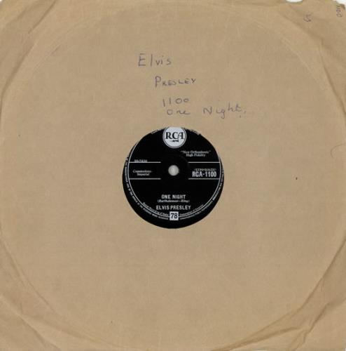 Elvis Presley One Night / I Got Stung 78rpm shellac record UK ELV78ON480652