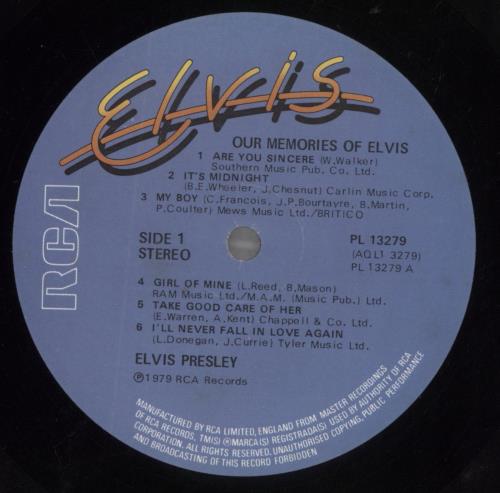 Elvis Presley Our Memories Of Elvis vinyl LP album (LP record) UK ELVLPOU373139