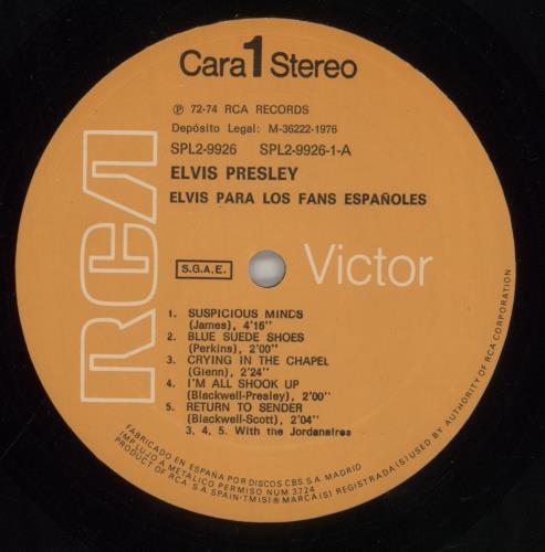 Elvis Presley Para Los Fans Espanoles 2-LP vinyl record set (Double LP Album) Spanish ELV2LPA155488