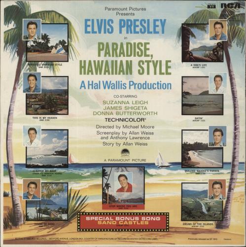 Elvis Presley Paradise, Hawaiian Style vinyl LP album (LP record) UK ELVLPPA369417