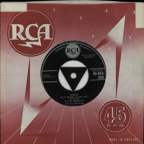Elvis Presley Party - 1st 7" vinyl single (7 inch record / 45) UK ELV07PA572068