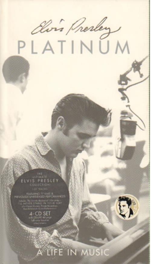 Elvis Presley Platinum - A Life In Music - Stickered CD Album Box Set UK ELVDXPL642307