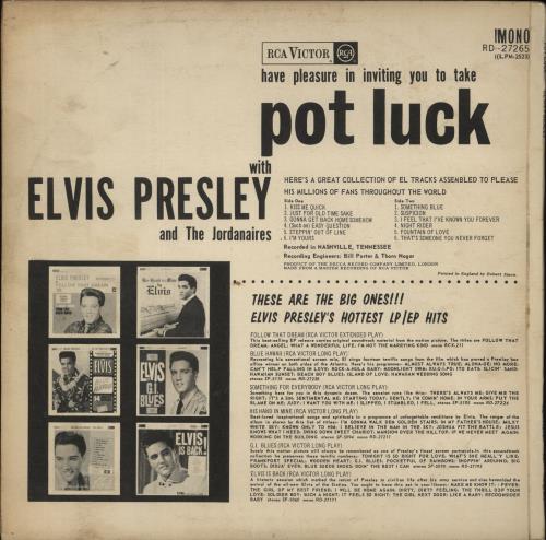 Elvis Presley Pot Luck - 1st - VG vinyl LP album (LP record) UK ELVLPPO580189