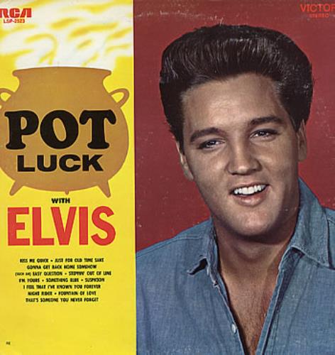 Elvis Presley Pot Luck - Orange RCA Label vinyl LP album (LP record) US ELVLPPO341104