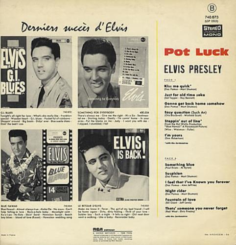 Elvis Presley Pot Luck vinyl LP album (LP record) French ELVLPPO370875
