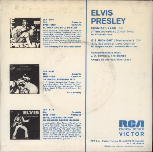 Elvis Presley Promised Land 7" vinyl single (7 inch record / 45) Spanish ELV07PR402555