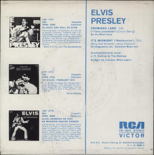 Elvis Presley Promised Land 7" vinyl single (7 inch record / 45) Spanish ELV07PR894580