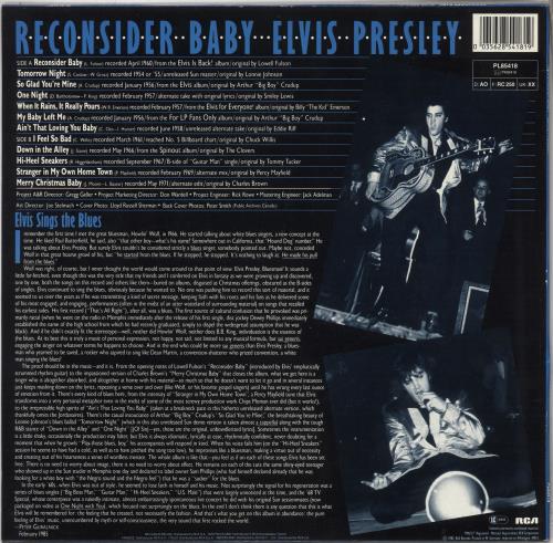 Elvis Presley Reconsider Baby - Blue Vinyl - Double stickered vinyl LP album (LP record) German ELVLPRE740601