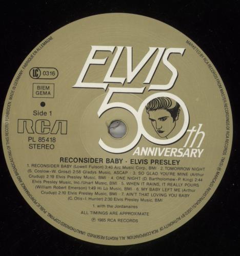 Elvis Presley Reconsider Baby - Hype-Stickered vinyl LP album (LP record) German ELVLPRE868534