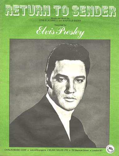 Elvis Presley Return To Sender sheet music UK ELVSMRE354717
