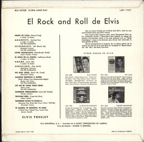 Elvis Presley Rock And Roll - 1st vinyl LP album (LP record) Spanish ELVLPRO723262