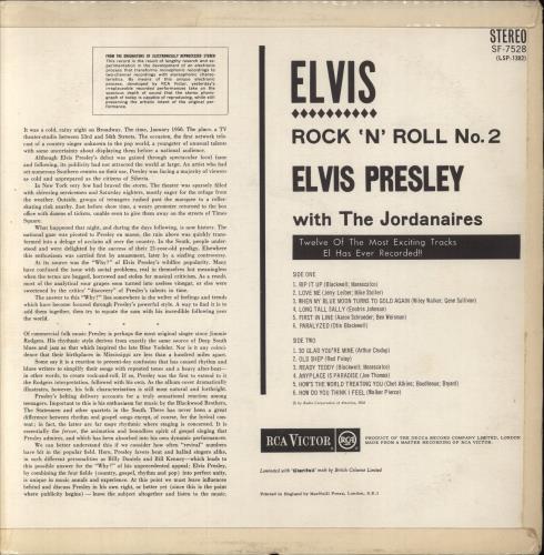 Elvis Presley Rock 'N' Roll No. 2 - Silver Spot - VG vinyl LP album (LP record) UK ELVLPRO836359