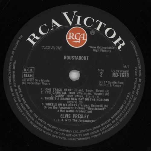 Elvis Presley Roustabout - 1st - EX vinyl LP album (LP record) UK ELVLPRO369633