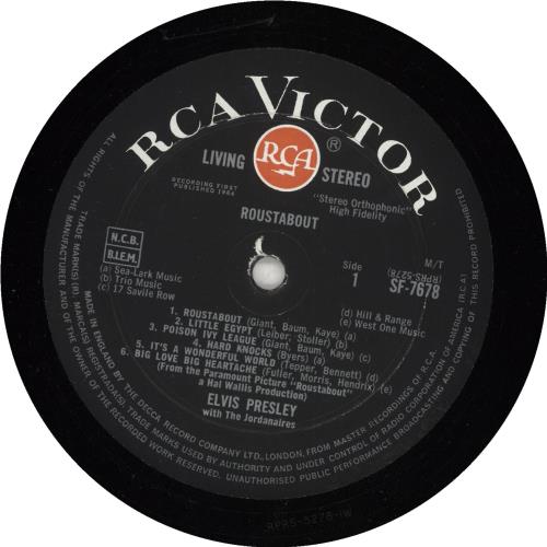 Elvis Presley Roustabout - 1st vinyl LP album (LP record) UK ELVLPRO131588