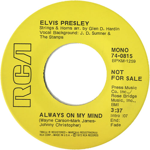 Elvis Presley Separate Ways 7" vinyl single (7 inch record / 45) US ELV07SE457085