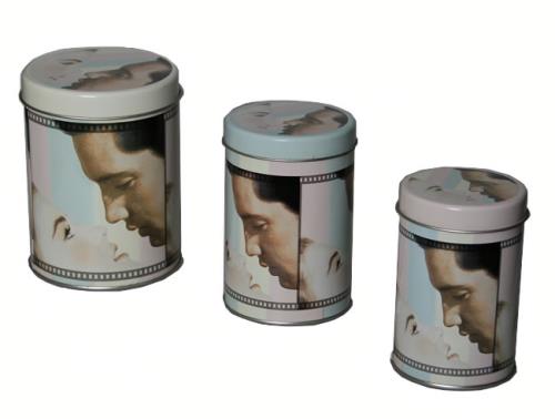 Elvis Presley Set Of 3 Storage Tins memorabilia UK ELVMMSE468101