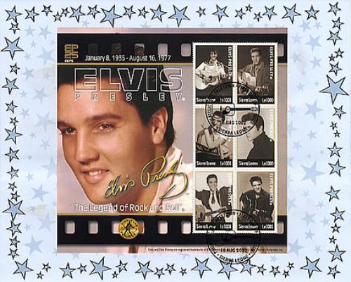 Elvis Presley Set Of Commemorative Stamps memorabilia Sierra Leone ELVMMSE353905