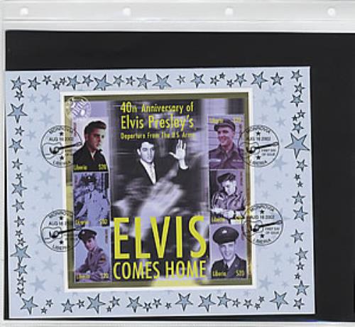 Elvis Presley Set Of Commemorative Stamps memorabilia Liberia ELVMMSE353909