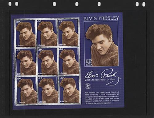 Elvis Presley Set Of Commemorative Stamps memorabilia Liberia ELVMMSE353913