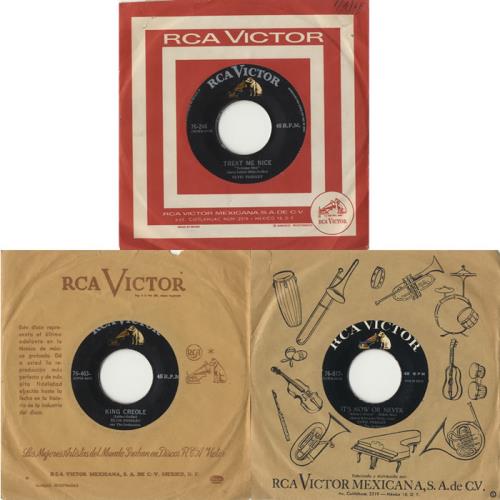 Elvis Presley Set Of Three Original Singles 7" vinyl single (7 inch record / 45) Mexican ELV07SE455900